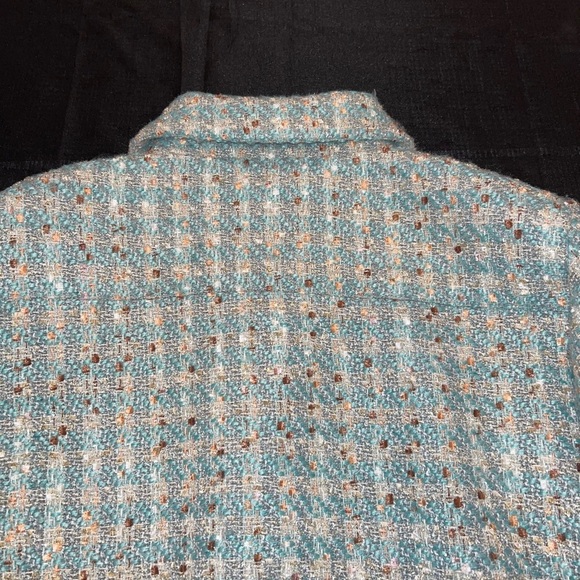 L'AGENCE Bridges Tweed Crop Jacket in Sage - Picture 11 of 15